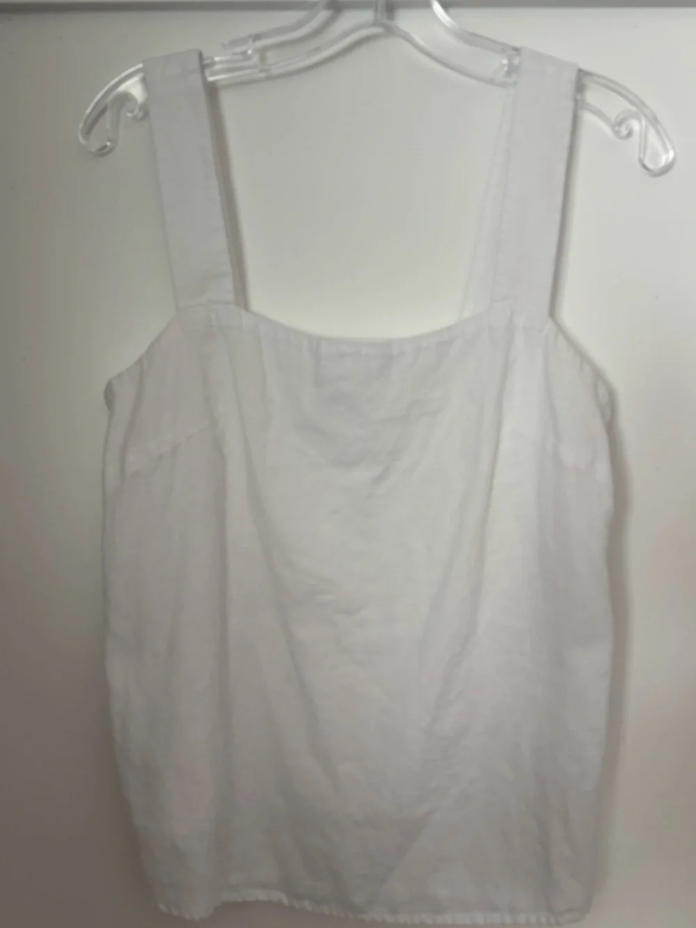 J. Crew White Wide-Strap Cotton Tank size XS
